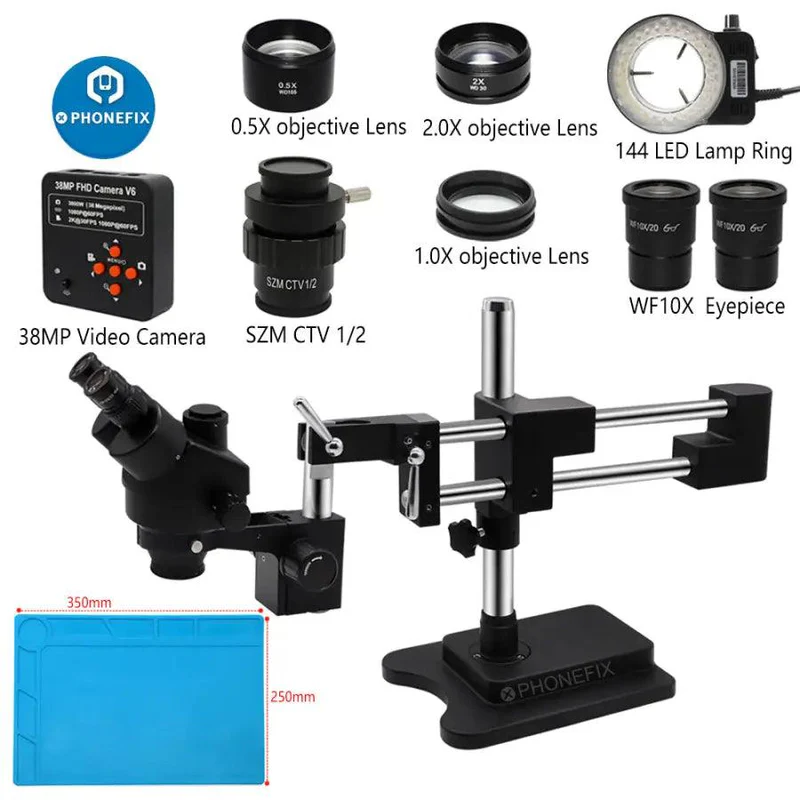 Mikroskop Stereo Lengan Ganda  - Stereo Trinocular Microscope Pcb ulasan dan harga